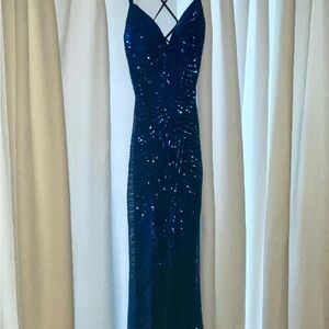 Windsor Midnight Blue Sequin Maxi Dress